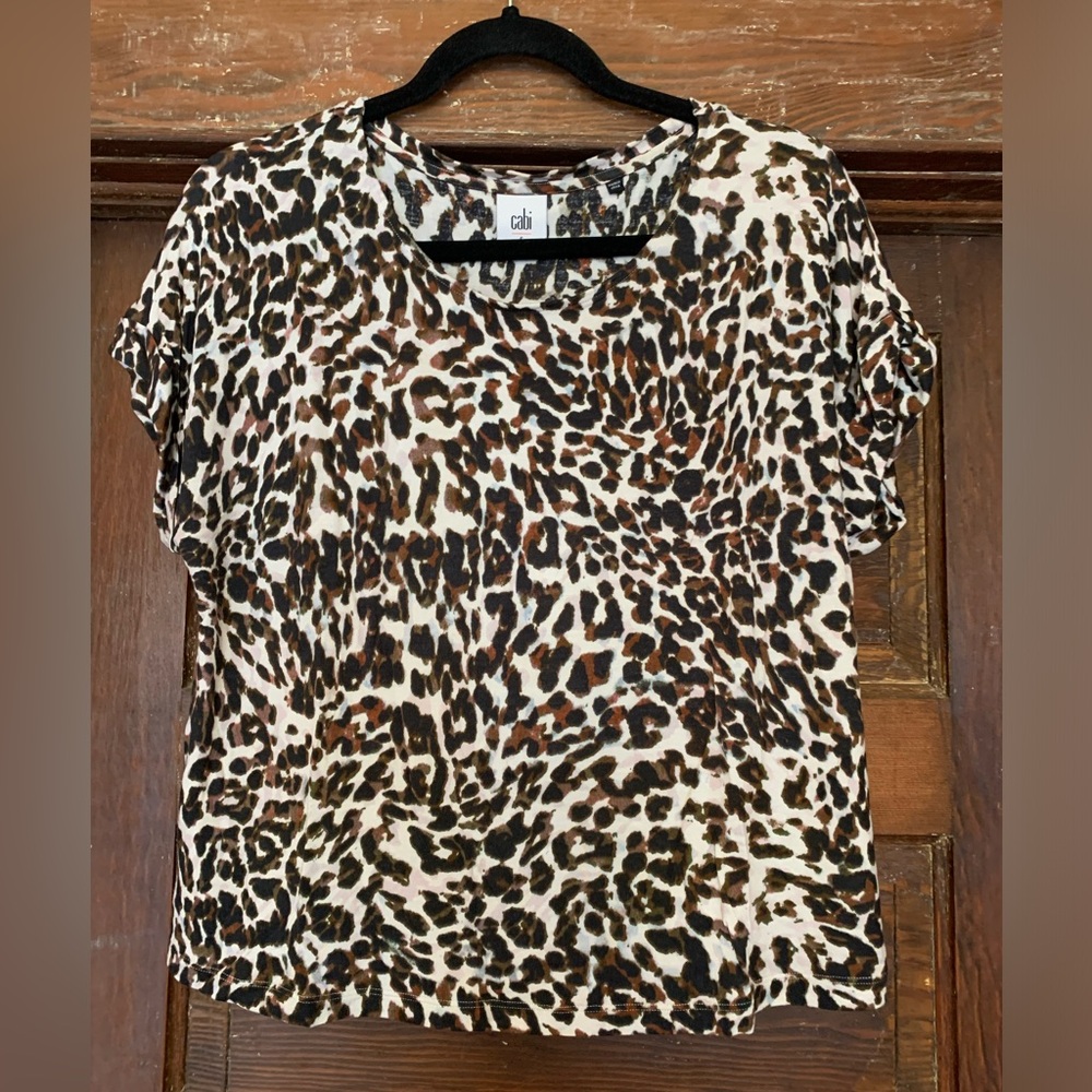 Rock Bottom Price! Cabi Animal Print Tee Shirt #3414 Size S